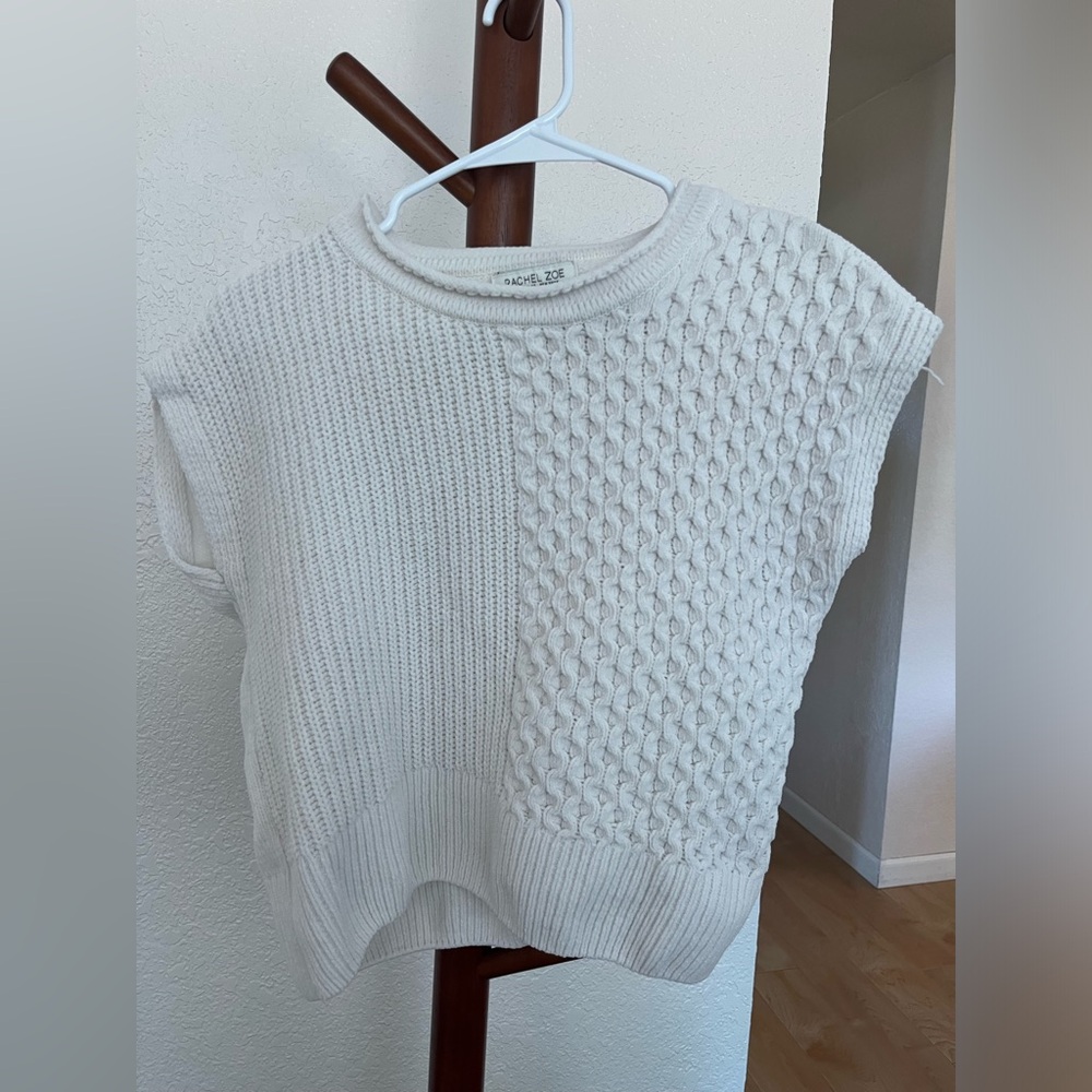Cream sweater vest